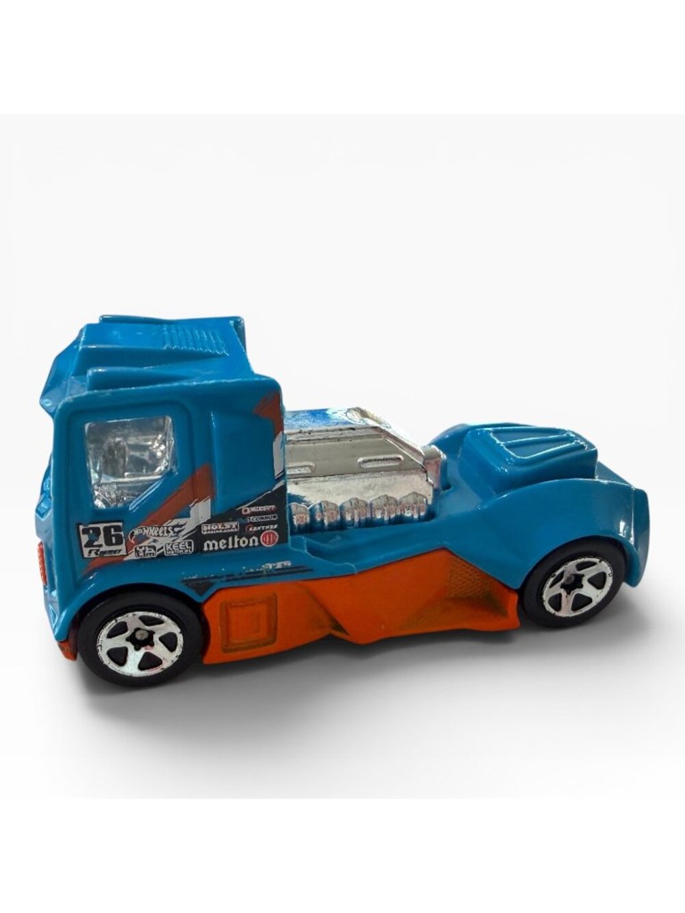 Hot Wheels Blue Rennen Rig Toy Truck